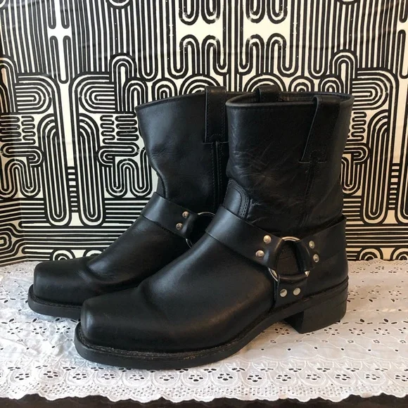 Frye Black Leather Boots - Picture 1 of 9